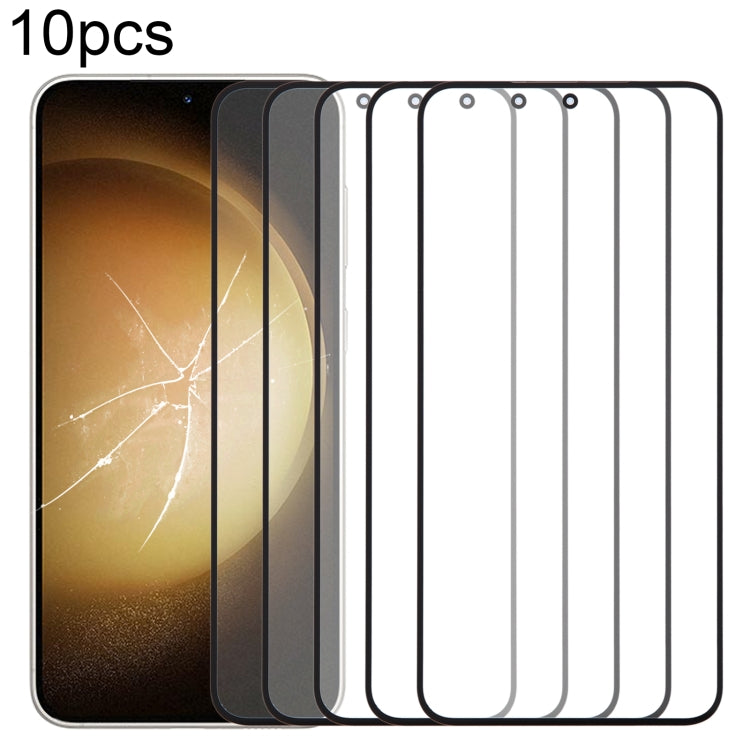 10pcs Front Screen Outer Glass Lens with OCA Adhesive Optically Clear, For Samsung Galaxy F15 SM-E156B, For Samsung Galaxy A15 5G SM-A156B, For Samsung Galaxy A55 SM-A556B, For Samsung Galaxy A35 SM-A356B