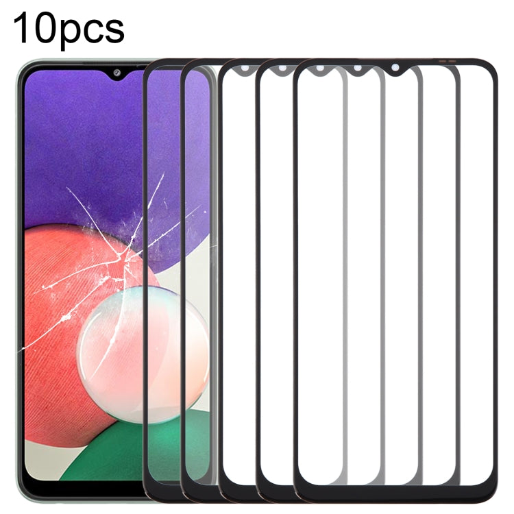 10pcs Front Screen Outer Glass Lens with OCA Adhesive Optically Clear, For Samsung Galaxy A22 4G SM-A225F, For Samsung Galaxy A22 5G SM-A226B, For Samsung Galaxy S21 FE SM-G990B, For Samsung Galaxy A8 2018 SM-A530F