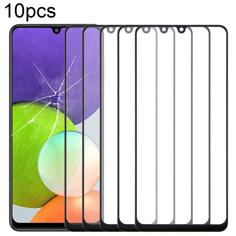 10pcs Front Screen Outer Glass Lens with OCA Adhesive Optically Clear, For Samsung Galaxy A22 4G SM-A225F, For Samsung Galaxy A22 5G SM-A226B, For Samsung Galaxy S21 FE SM-G990B, For Samsung Galaxy A8 2018 SM-A530F