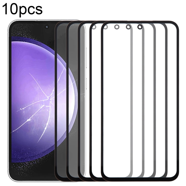 10pcs Front Screen Outer Glass Lens with OCA Adhesive Optically Clear, For Samsung Galaxy F15 SM-E156B, For Samsung Galaxy A15 5G SM-A156B, For Samsung Galaxy A55 SM-A556B, For Samsung Galaxy A35 SM-A356B