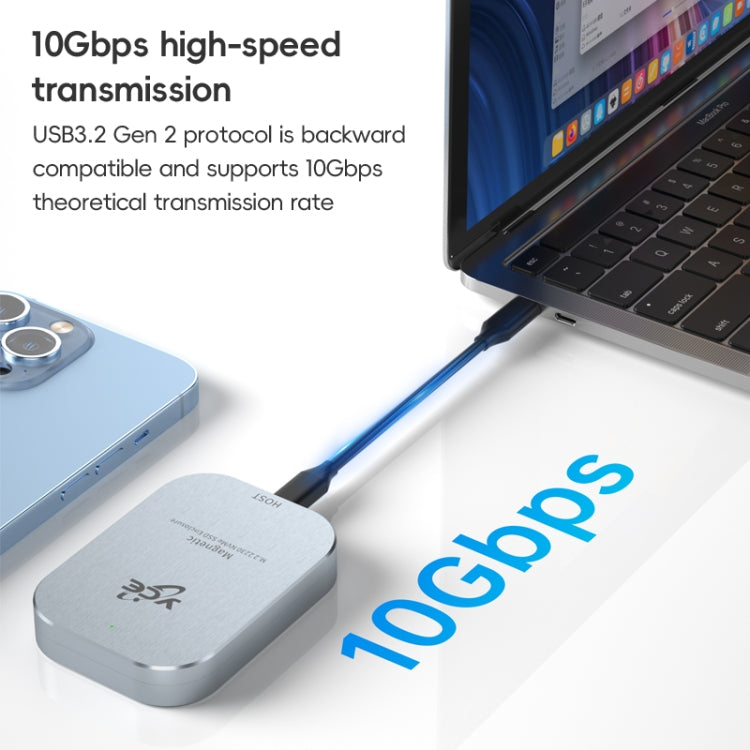 YCE-V195B Custodia per disco rigido magnetico SSD USB-C/Tipo-C femmina a M.2 NVMe, YCE-V195B