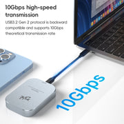 YCE-V195B Custodia per disco rigido magnetico SSD USB-C/Tipo-C femmina a M.2 NVMe, YCE-V195B