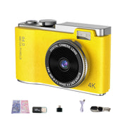LK003 Fotocamera retrò per bambini con doppia lente 4K HD CCD da 2,4 pollici, LK003