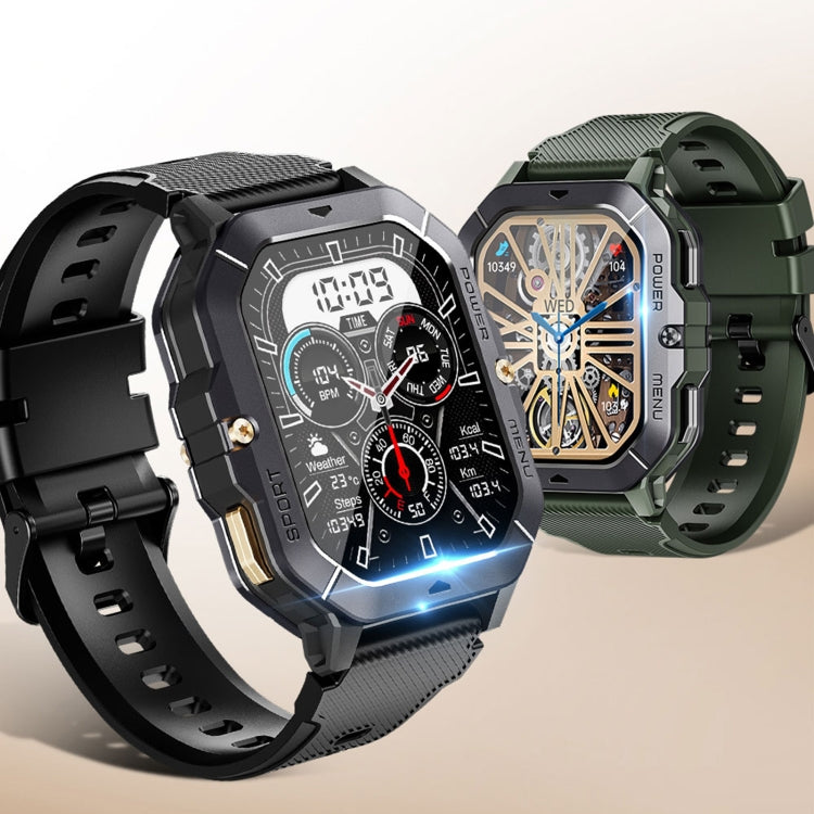 LEMFO C28 Smart Watch sportivo da 2,02 pollici, supporto Bluetooth per chiamate/notifica messaggi/frequenza cardiaca/monitoraggio della pressione sanguigna