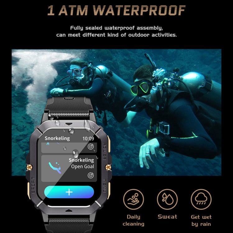 LEMFO C28 Smart Watch sportivo da 2,02 pollici, supporto Bluetooth per chiamate/notifica messaggi/frequenza cardiaca/monitoraggio della pressione sanguigna