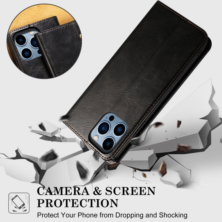 Custodia per telefono in pelle con texture Crazy Horse in cera d'olio, For Samsung Galaxy S25+ 5G, For Samsung Galaxy S25 Ultra 5G, For Samsung Galaxy S24 FE 5G, For Samsung Galaxy S24 Ultra 5G, For Samsung Galaxy S24+ 5G