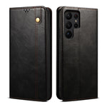 Custodia per telefono in pelle con texture Crazy Horse in cera d'olio, For Samsung Galaxy S25+ 5G, For Samsung Galaxy S25 Ultra 5G, For Samsung Galaxy S24 FE 5G, For Samsung Galaxy S24 Ultra 5G, For Samsung Galaxy S24+ 5G