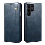 Custodia per telefono in pelle con texture Crazy Horse in cera d'olio, For Samsung Galaxy S25+ 5G, For Samsung Galaxy S25 Ultra 5G, For Samsung Galaxy S24 FE 5G, For Samsung Galaxy S24 Ultra 5G, For Samsung Galaxy S24+ 5G