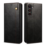 Custodia per telefono in pelle con texture Crazy Horse in cera d'olio, For Samsung Galaxy S25+ 5G, For Samsung Galaxy S25 Ultra 5G, For Samsung Galaxy S24 FE 5G, For Samsung Galaxy S24 Ultra 5G, For Samsung Galaxy S24+ 5G