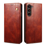 Custodia per telefono in pelle con texture Crazy Horse in cera d'olio, For Samsung Galaxy S25+ 5G, For Samsung Galaxy S25 Ultra 5G, For Samsung Galaxy S24 FE 5G, For Samsung Galaxy S24 Ultra 5G, For Samsung Galaxy S24+ 5G