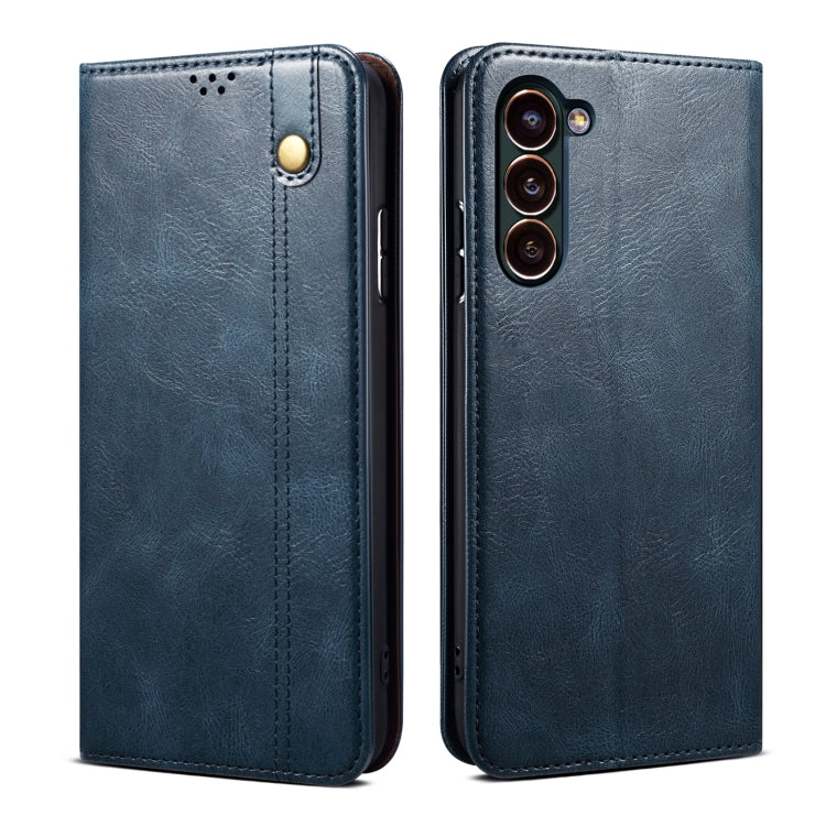 Custodia per telefono in pelle con texture Crazy Horse in cera d'olio, For Samsung Galaxy S25+ 5G, For Samsung Galaxy S25 Ultra 5G, For Samsung Galaxy S24 FE 5G, For Samsung Galaxy S24 Ultra 5G, For Samsung Galaxy S24+ 5G