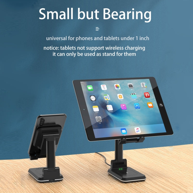 Caricabatterie wireless portatile 2 in 1 T6 con supporto pieghevo
