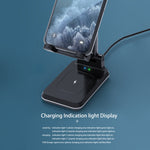 Caricabatterie wireless portatile 2 in 1 T6 con supporto pieghevo