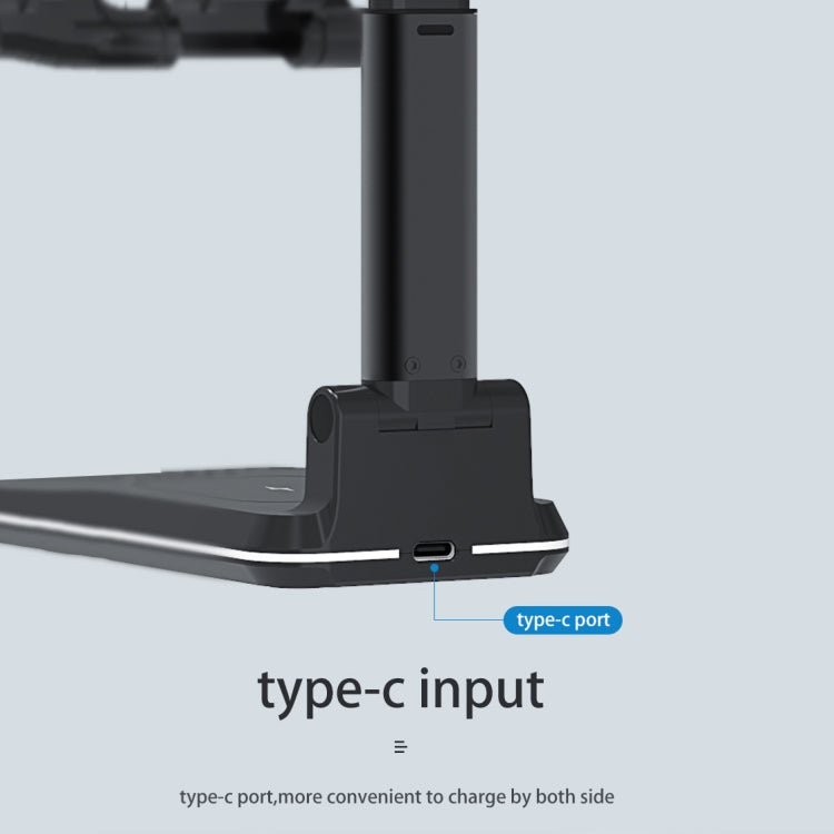 Caricabatterie wireless portatile 2 in 1 T6 con supporto pieghevo