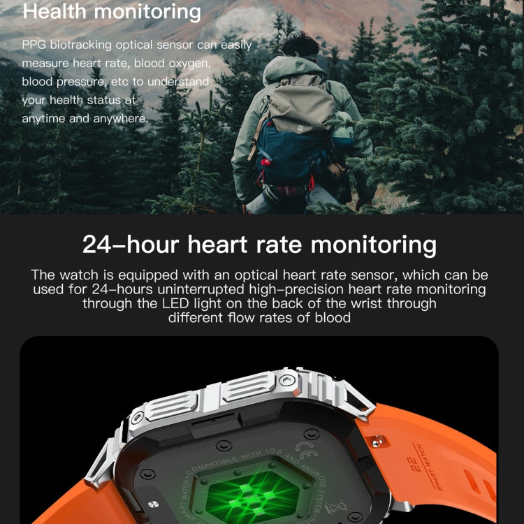 LEMFO K61 Pro 1.96 pollici BT5.0 Sport Smart Watch, supporta chiamate Bluetooth / sonno / ossigeno nel sangue / frequenza cardiaca / monitoraggio della pressione sanguigna