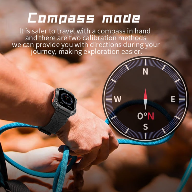 LEMFO KR80 2.0 pollici BT5.1 IP67 Sport Smart Watch, supporta chiamate Bluetooth / sonno / ossigeno nel sangue / frequenza cardiaca / monitoraggio della pressione sanguigna