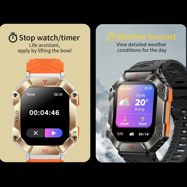 LEMFO KR80 2.0 pollici BT5.1 IP67 Sport Smart Watch, supporta chiamate Bluetooth / sonno / ossigeno nel sangue / frequenza cardiaca / monitoraggio della pressione sanguigna