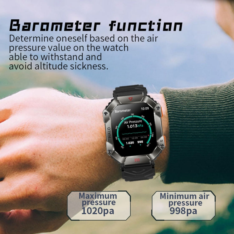 LEMFO KR80 2.0 pollici BT5.1 IP67 Sport Smart Watch, supporta chiamate Bluetooth / sonno / ossigeno nel sangue / frequenza cardiaca / monitoraggio della pressione sanguigna