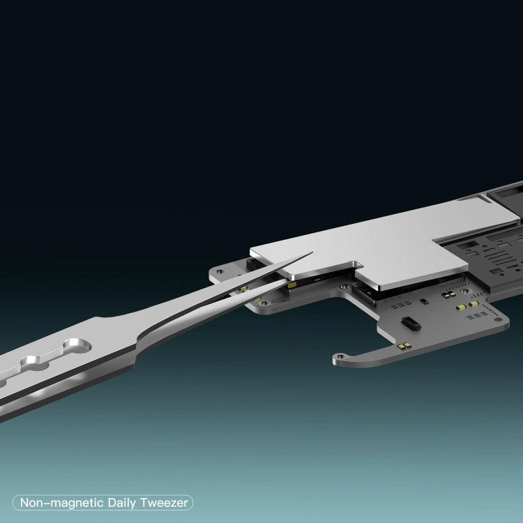 2UUL Non-Magnetic Stainless Steel Stencil Tweezers with Holes, TW21, TW22