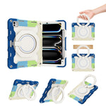Custodia per tablet in silicone con supporto girevole portatile Armor con slot per penna, For iPad Air 13 2024 / 2025 / 2026, For iPad Air 11 2024 / 2025 / 2026, For iPad Pro 13 2025 / 2024, For iPad Pro 11 2025 / 2024
