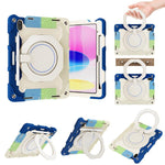 Custodia per tablet in silicone con supporto girevole portatile Armor con slot per penna, For iPad mini 6 / mini 2024, For iPad 2022, For iPad 10.2 2019 / 2020 / 2021