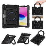 Custodia per tablet in silicone con supporto girevole portatile Armor con slot per penna, For iPad mini 6 / mini 2024, For iPad 2022, For iPad 10.2 2019 / 2020 / 2021
