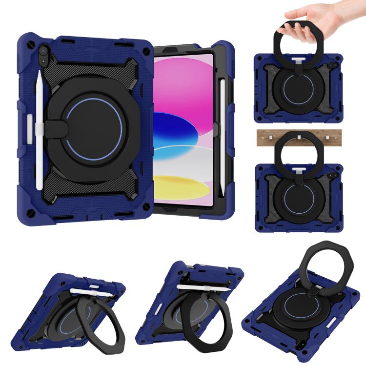Custodia per tablet in silicone con supporto girevole portatile Armor con slot per penna, For iPad mini 6 / mini 2024, For iPad 2022, For iPad 10.2 2019 / 2020 / 2021