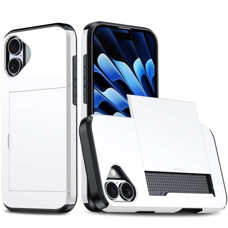 Custodia antiurto per telefono con slot per carte, For iPhone 16 Plus, For iPhone 16