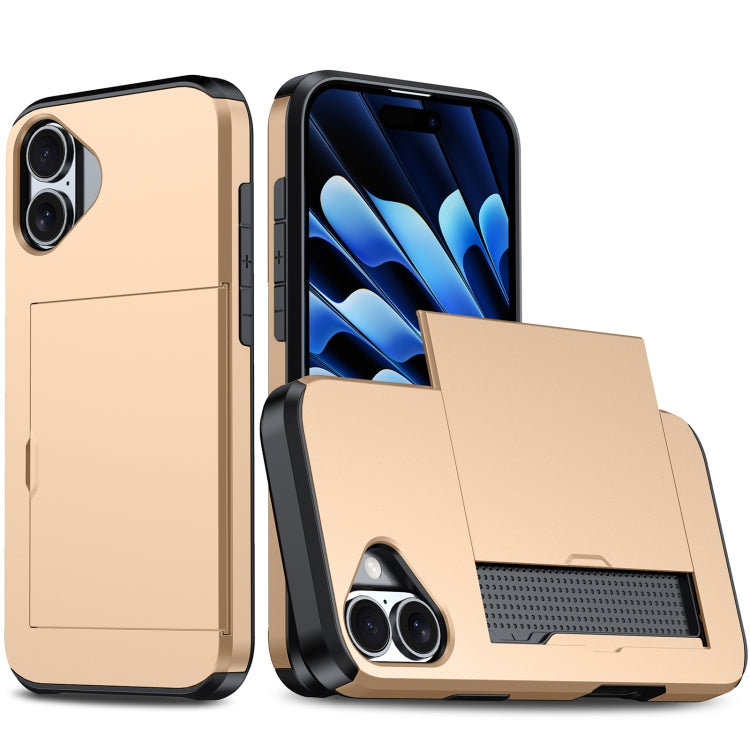 Custodia antiurto per telefono con slot per carte, For iPhone 16 Plus, For iPhone 16