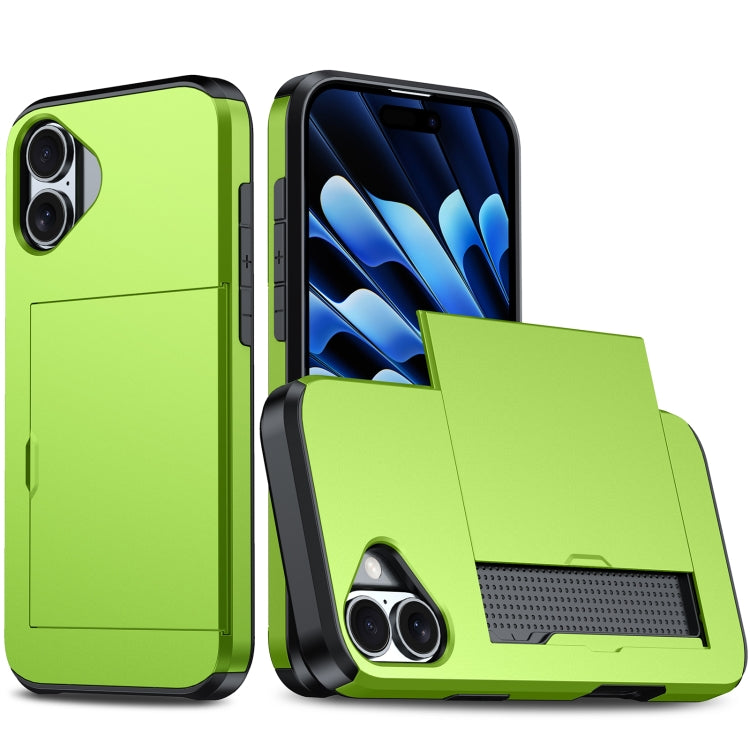 Custodia antiurto per telefono con slot per carte, For iPhone 16 Plus, For iPhone 16
