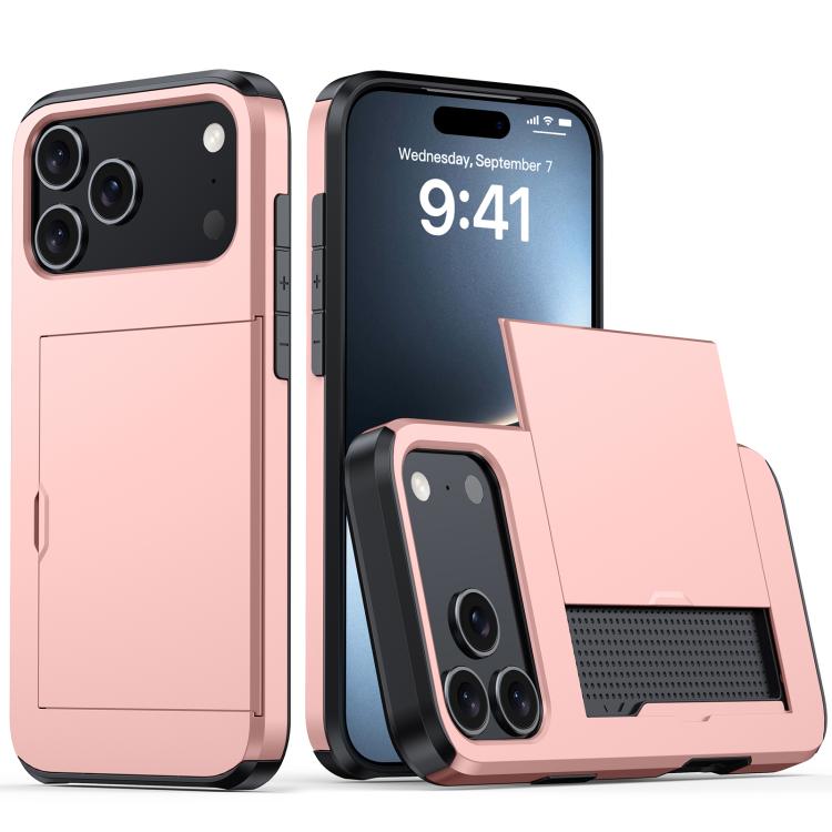 Custodia antiurto per telefono con slot per carte, For iPhone 17 Pro Max, For iPhone 17 Pro