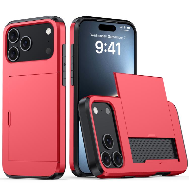 Custodia antiurto per telefono con slot per carte, For iPhone 17 Pro Max, For iPhone 17 Pro