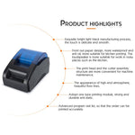 Stampante termica per ricevute USB Bluetooth 58 mm EU/US Plug