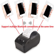 Stampante termica portatile USB-C/Type-C + Bluetooth BT-581 da 58 mm, EU Plug, US Plug
