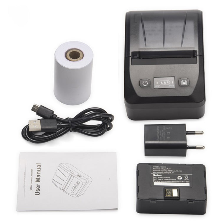 Stampante termica portatile Bluetooth USB-C 58mm EU Plug