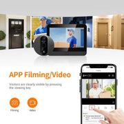 ESCAM C89 1080P 4,3 pollici Smart Digital Door Viewer, supporta PIR grandangolare e foto con visione notturna, C89 (Dark Grey), C89 (Silver)