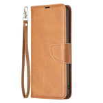 Custodia per telefono in pelle flip color puro con texture in pelle di agnello, For Samsung Galaxy S24 FE 5G