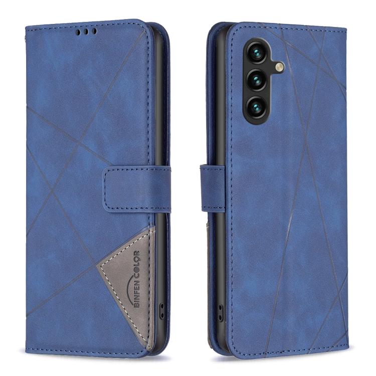 Custodia per telefono in pelle con texture a rombi e fibbia magnetica, For Galaxy S26 FE 5G, For Samsung Galaxy S26 Ultra 5G, For Samsung Galaxy S26 5G, For Samsung Galaxy S25 FE 5G