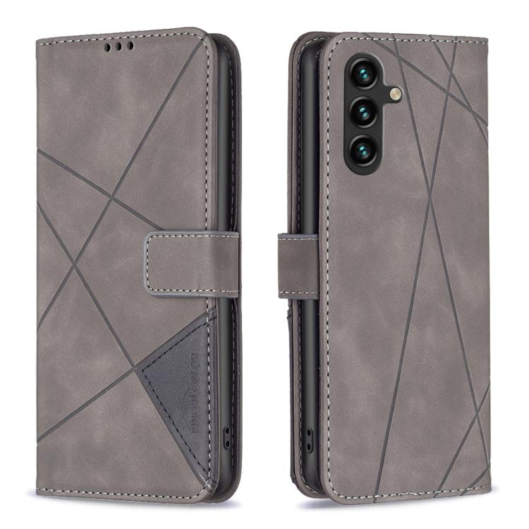 Custodia per telefono in pelle con texture a rombi e fibbia magnetica, For Galaxy S26 FE 5G, For Samsung Galaxy S26 Ultra 5G, For Samsung Galaxy S26 5G, For Samsung Galaxy S25 FE 5G