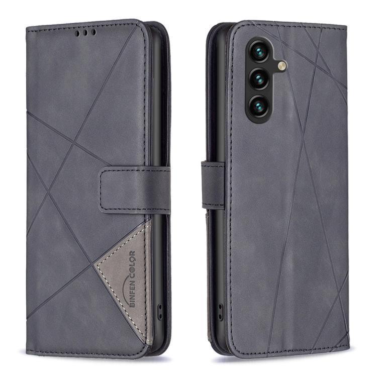 Custodia per telefono in pelle con texture a rombi e fibbia magnetica, For Galaxy S26 FE 5G, For Samsung Galaxy S26 Ultra 5G, For Samsung Galaxy S26 5G, For Samsung Galaxy S25 FE 5G