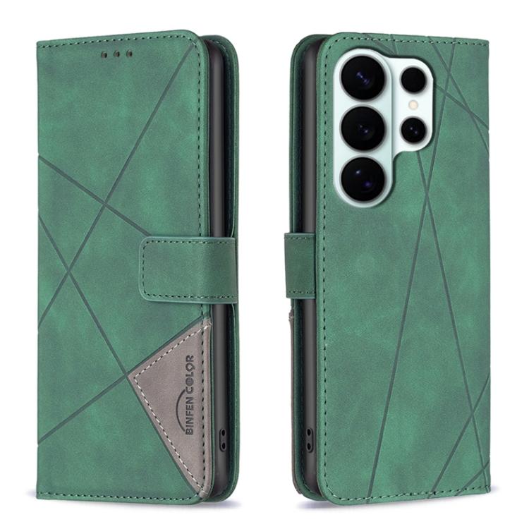 Custodia per telefono in pelle con texture a rombi e fibbia magnetica, For Galaxy S26 FE 5G, For Samsung Galaxy S26 Ultra 5G, For Samsung Galaxy S26 5G, For Samsung Galaxy S25 FE 5G