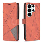 Custodia per telefono in pelle con texture a rombi e fibbia magnetica, For Galaxy S26 FE 5G, For Samsung Galaxy S26 Ultra 5G, For Samsung Galaxy S26 5G, For Samsung Galaxy S25 FE 5G