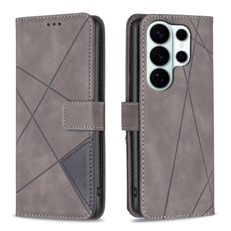 Custodia per telefono in pelle con texture a rombi e fibbia magnetica, For Galaxy S26 FE 5G, For Samsung Galaxy S26 Ultra 5G, For Samsung Galaxy S26 5G, For Samsung Galaxy S25 FE 5G
