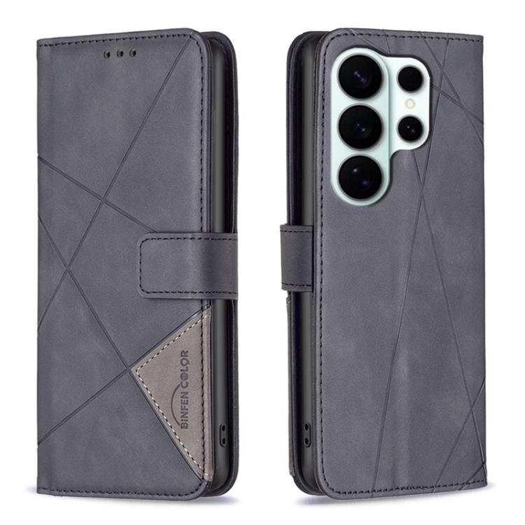 Custodia per telefono in pelle con texture a rombi e fibbia magnetica, For Galaxy S26 FE 5G, For Samsung Galaxy S26 Ultra 5G, For Samsung Galaxy S26 5G, For Samsung Galaxy S25 FE 5G
