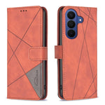 Custodia per telefono in pelle con texture a rombi e fibbia magnetica, For Galaxy S26 FE 5G, For Samsung Galaxy S26 Ultra 5G, For Samsung Galaxy S26 5G, For Samsung Galaxy S25 FE 5G