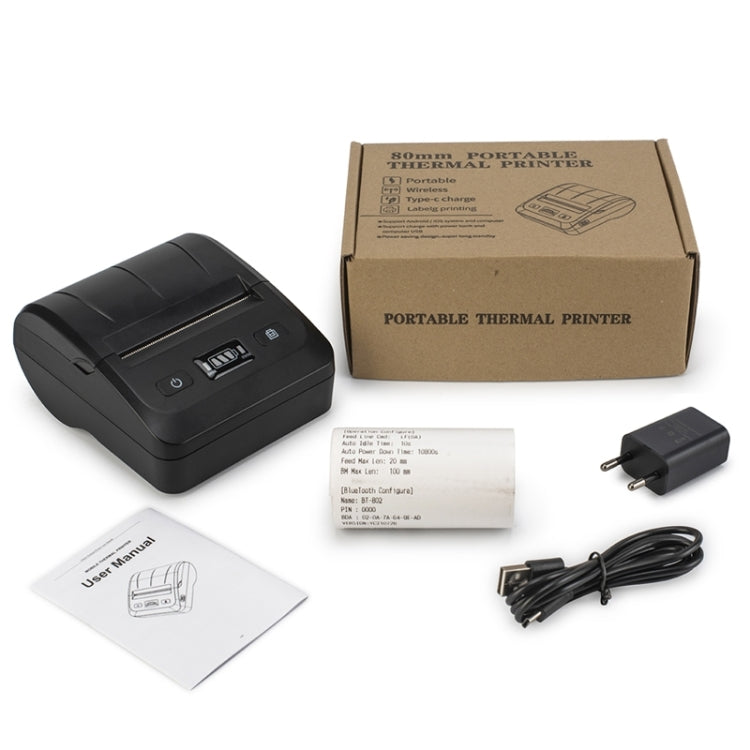 Stampante termica portatile BT-802 USB-C Bluetooth 80mm