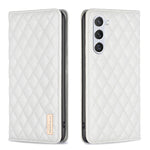 Custodia per telefono con flip magnetico in pelle a reticolo diamantato, For Galaxy S26 FE 5G, For Samsung Galaxy S25 5G, For Samsung Galaxy S25+ 5G, For Samsung Galaxy S25 Ultra 5G