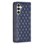 Custodia per telefono con flip magnetico in pelle a reticolo diamantato, For Galaxy S26 FE 5G, For Samsung Galaxy S25 5G, For Samsung Galaxy S25+ 5G, For Samsung Galaxy S25 Ultra 5G