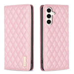 Custodia per telefono con flip magnetico in pelle a reticolo diamantato, For Galaxy S26 FE 5G, For Samsung Galaxy S25 5G, For Samsung Galaxy S25+ 5G, For Samsung Galaxy S25 Ultra 5G