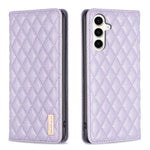 Custodia per telefono con flip magnetico in pelle a reticolo diamantato, For Galaxy S26 FE 5G, For Samsung Galaxy S25 5G, For Samsung Galaxy S25+ 5G, For Samsung Galaxy S25 Ultra 5G